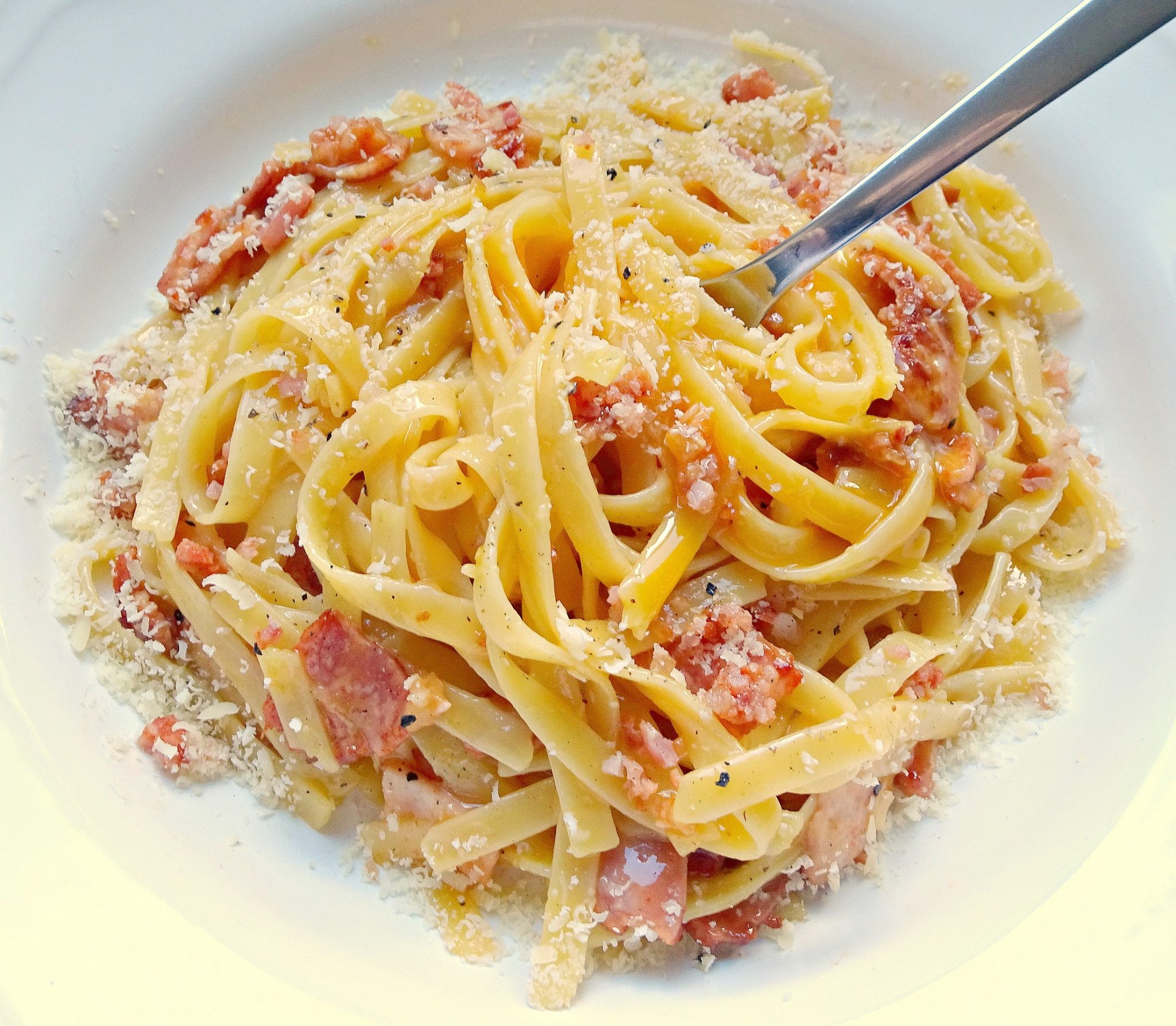 Fettuccine Carbonara No Cream