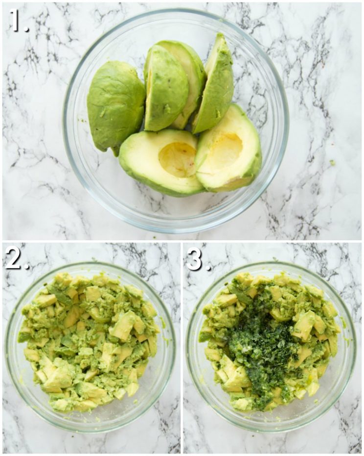 How to make chunky guacamole - 3 step by step photos