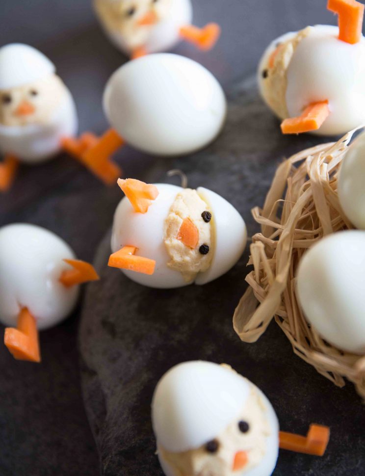 Deviled Egg Chicks Fallen Over