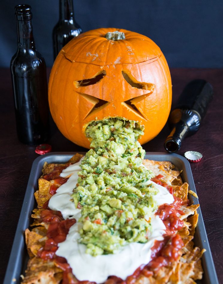 Vomiting Pumpkin over nachos