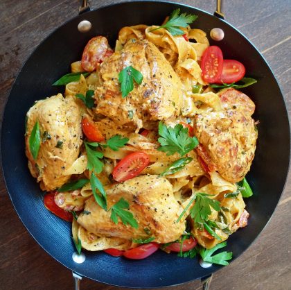 Creamy Cajun Chicken Tagliatelle