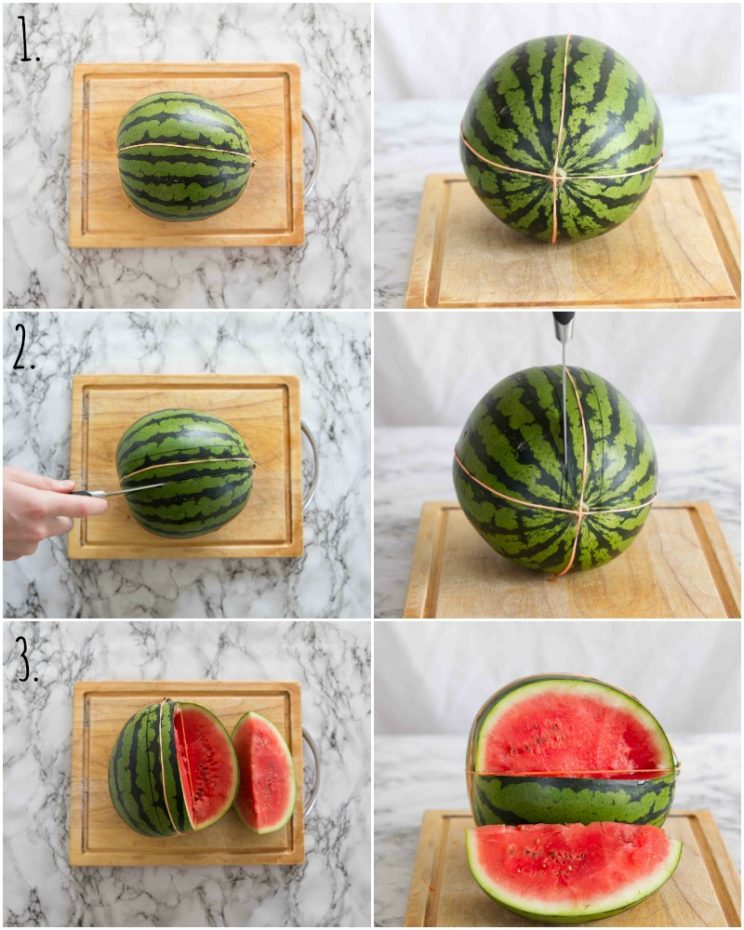 How to make a Watermelon Basket step by step photos