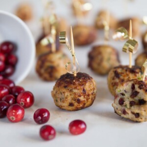 Sage and Cranberry Turkey Meatballs