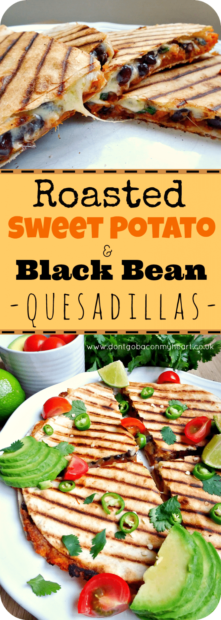Roasted Sweet Potato and Black Bean Quesadillas