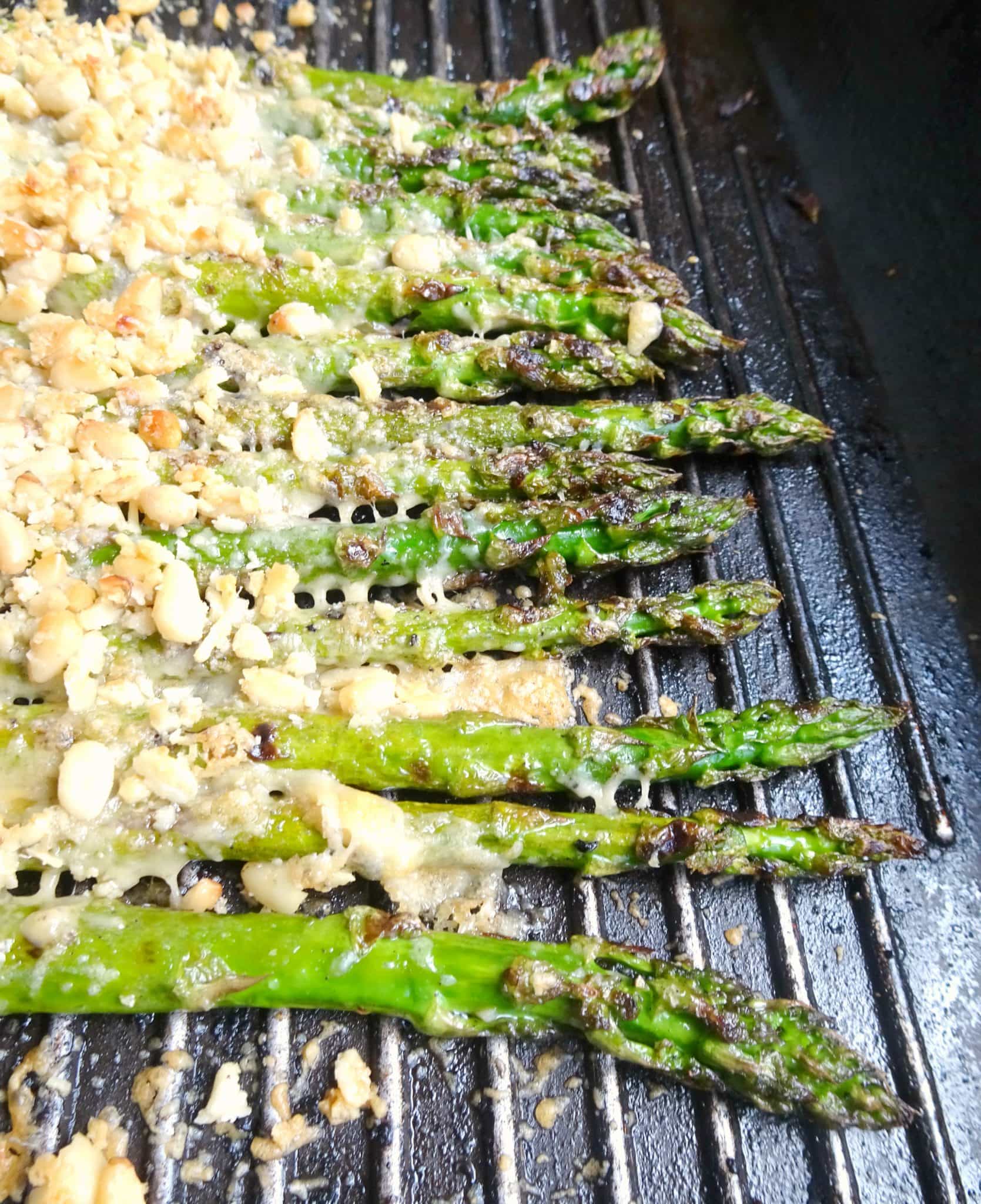 Grilled Garlic & Parmesan Asparagus with Hollandaise Sauce