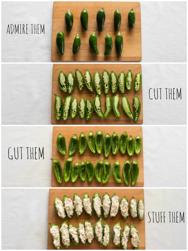 How to bake jalapeño poppers - 4 step by step photos