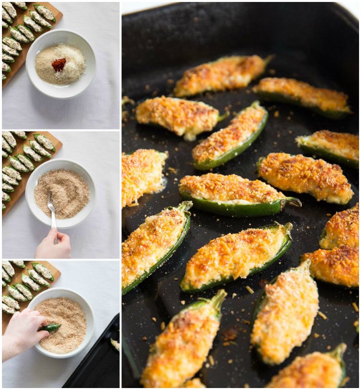 How to make crispy baked jalapeños poppers - 4 step by step photos