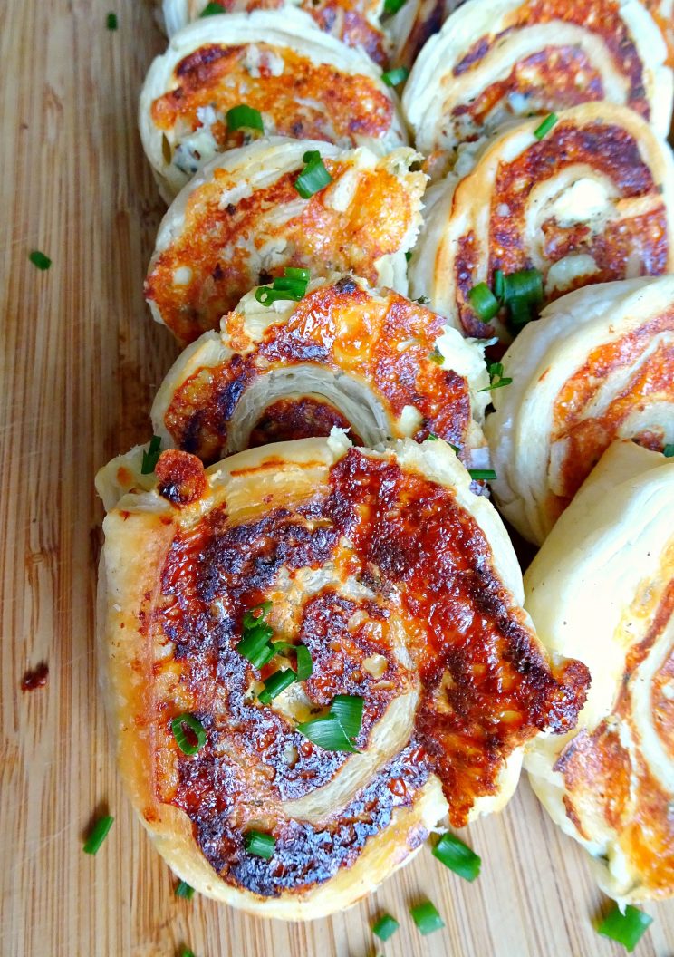 Mini Cheese and Chive Pinwheels Don't Go Bacon My Heart