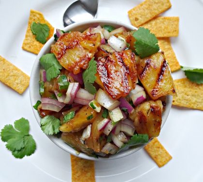 Sweet and Spicy Grilled Pineapple Salsa