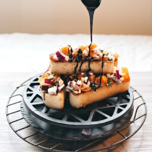 Feta Bruschetta with Balsamic Glaze