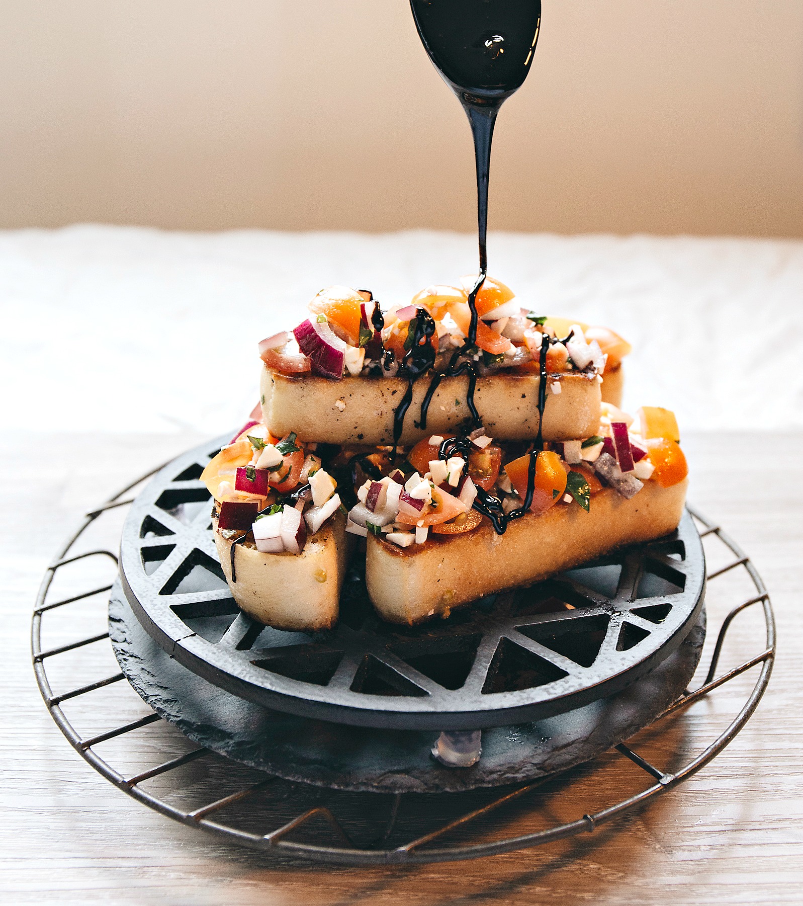Feta Bruschetta With Balsamic Glaze Don T Go Bacon My Heart