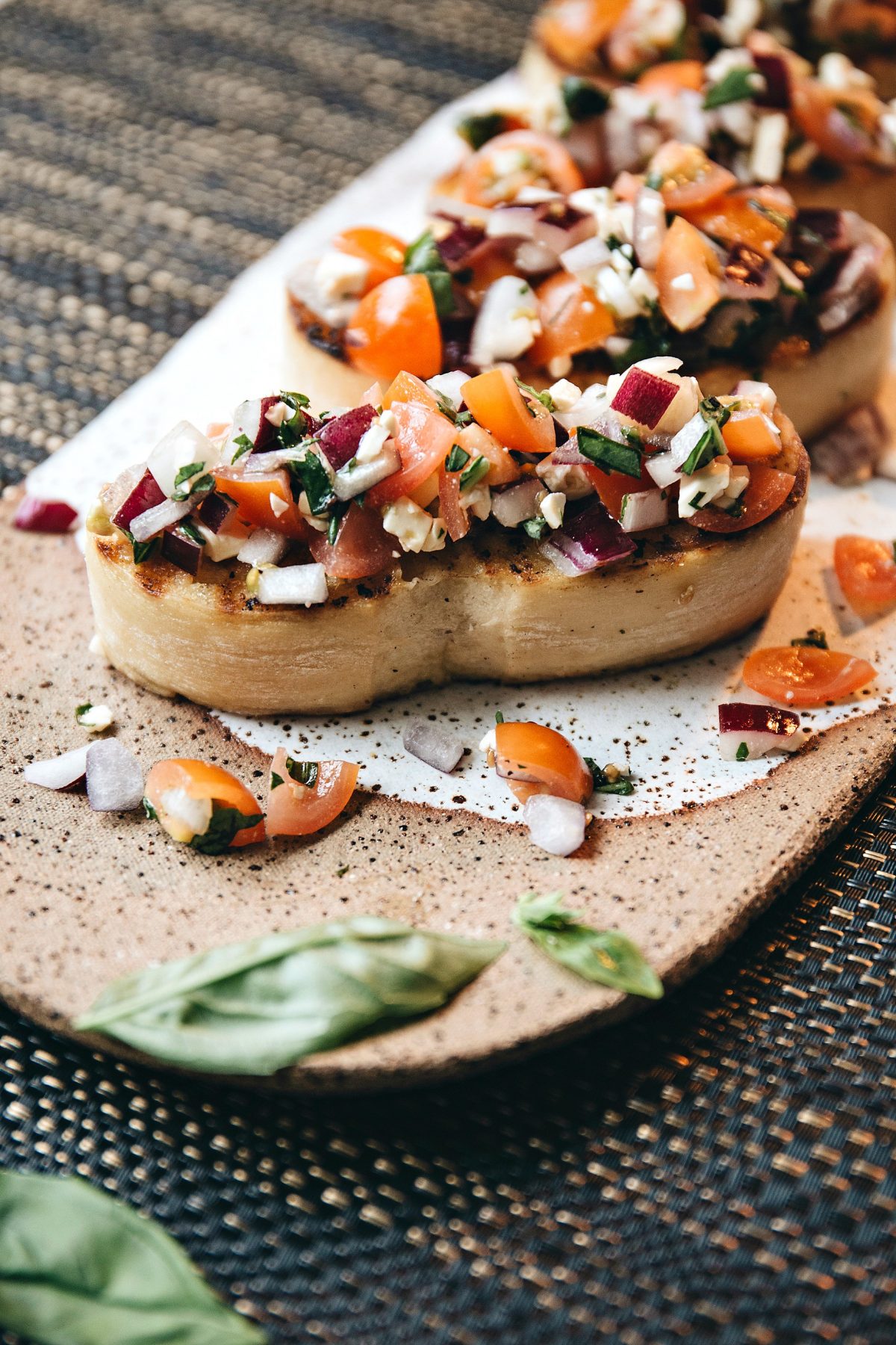 Feta Bruschetta with Balsamic Glaze Don't Go Bacon My Heart