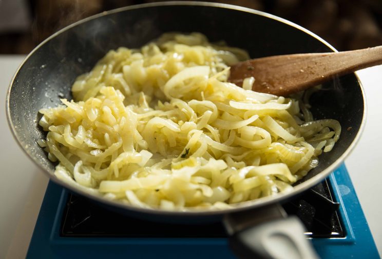 how to make caramelized onions - onions softened (step 2)