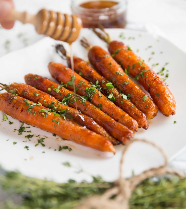 Honey Balsamic Roasted Carrots - Dripping Honey