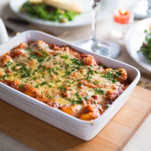Date Night Baked Gnocchi with Bacon