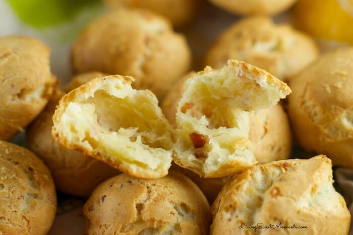 Easy Bacon Appetizers - Cheese Bacon Gougeres