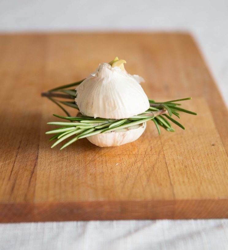 roasted garlic with rosemary