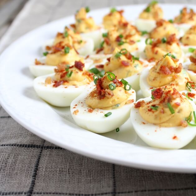 Easy Bacon Appetizers - Smoky Deviled Bacon and Eggs