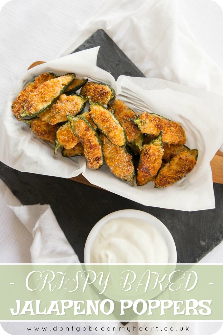 Juicy jalapeño on bottom, with a loaded centre and a parmesan crunch on top, once you try this way of baking jalapeño poppers you'll never look back. These Crispy Baked Jalapeno Poppers are an absolute must! #jalapeno #spicy #bacon | www.dontgobaconmyheart.co.uk