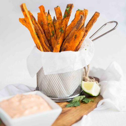 Truly CRISPY Oven Baked Sweet Potato Fries Don't Go Bacon My Heart