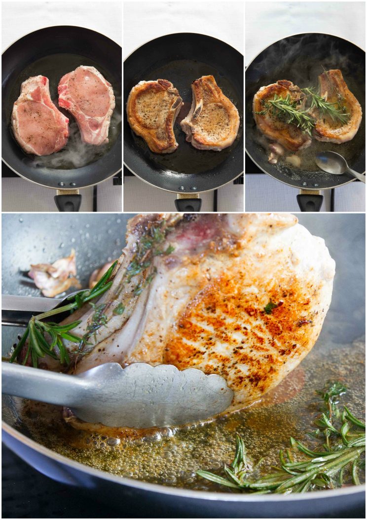 Easy Pan Fried Pork Chops with Peach Salsa Process Shots 1