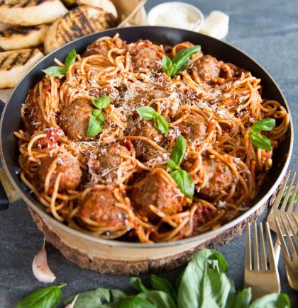 Spaghetti and Melt in your mouth Meatballs - Foolproof recipe