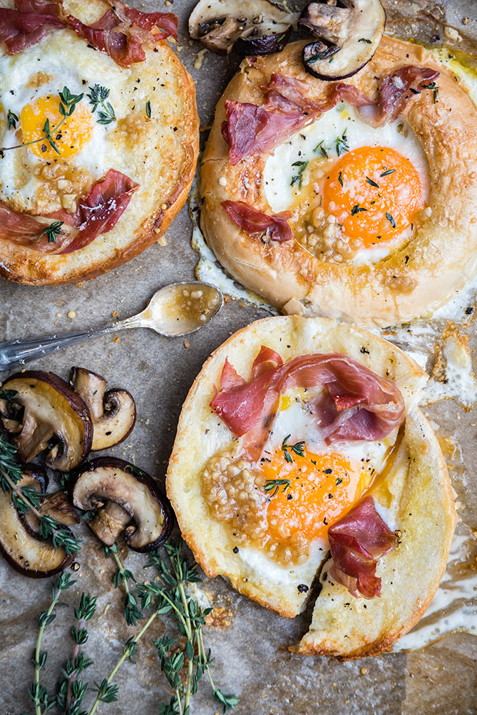 Savory Breakfast Ideas - Egg in Hole Bagel