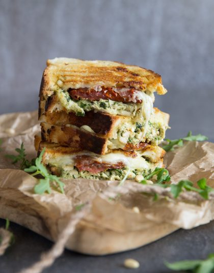 Chicken Pesto Grilled Cheese