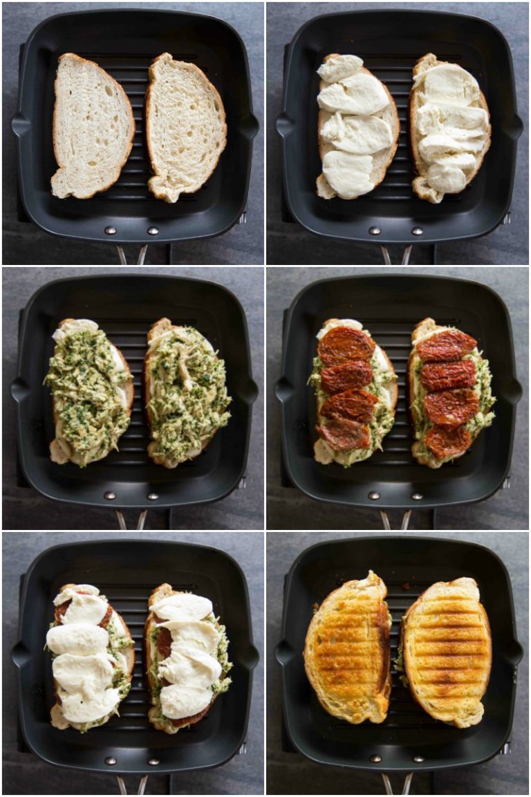 MEGA Chicken Pesto Grilled Cheese Sandwich Don't Go Bacon My Heart