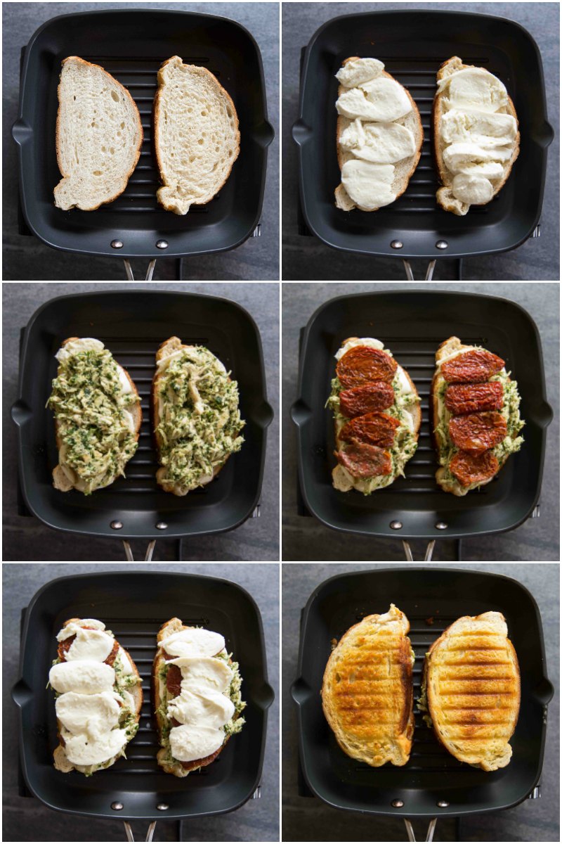 MEGA Chicken Pesto Grilled Cheese Sandwich Don't Go Bacon My Heart