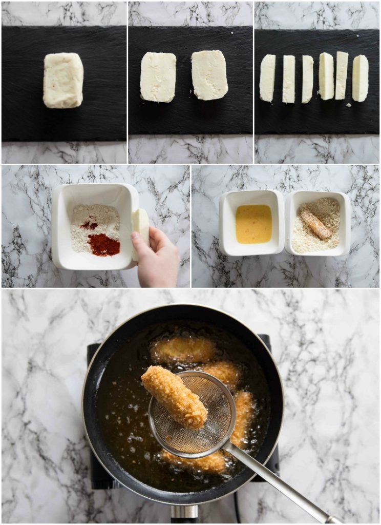 How to make Halloumi Fries guidance photos