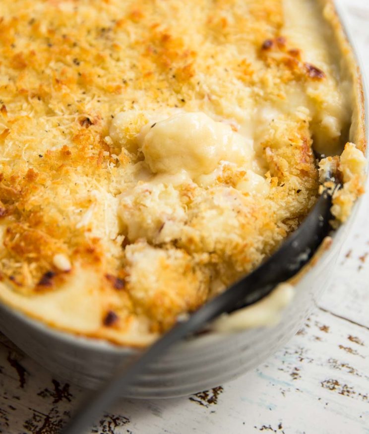 Gnocchi Mac and Cheese baked in the oven