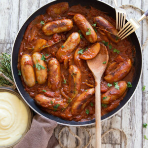 One pan Devilled Sausages