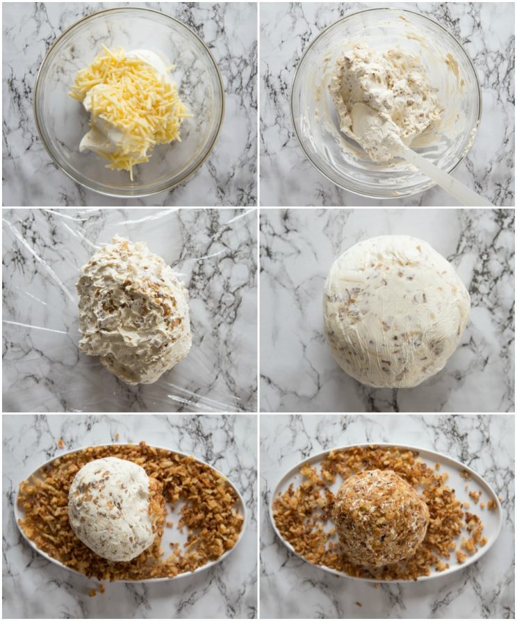 how to make a cheese ball - step by step photos
