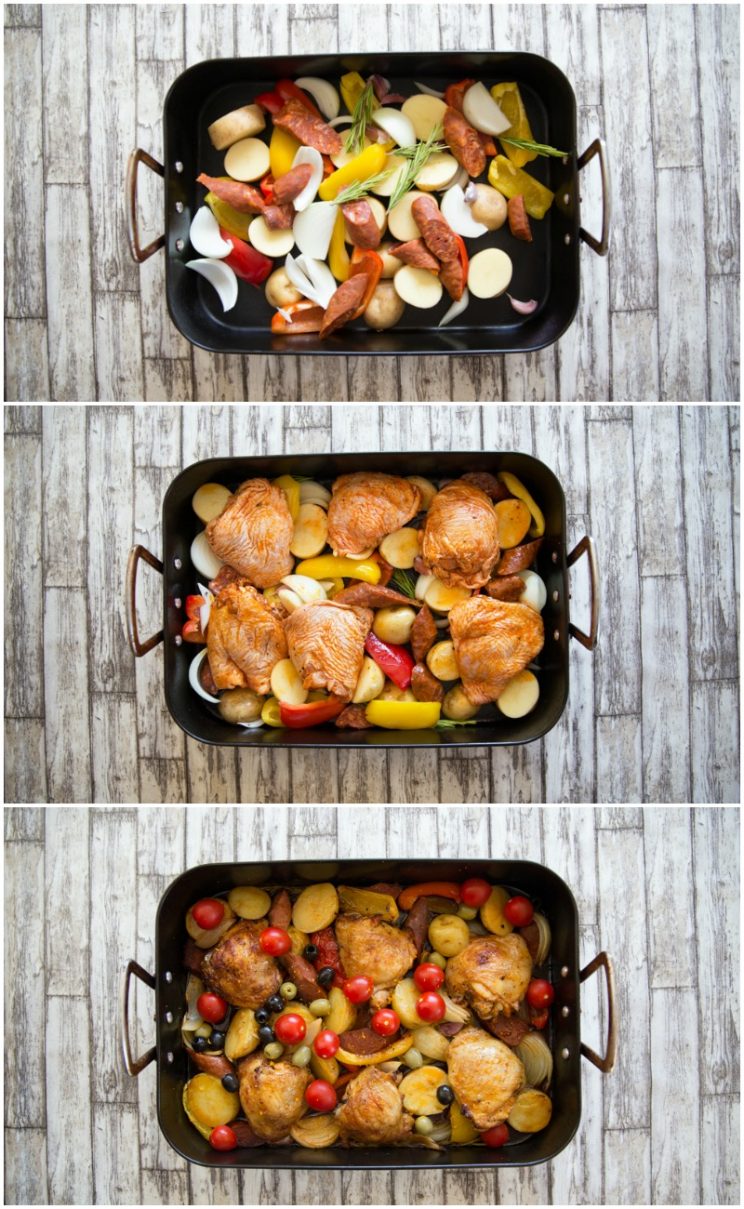 How to make Spanish Chicken Tray Bake 3 step by step photos