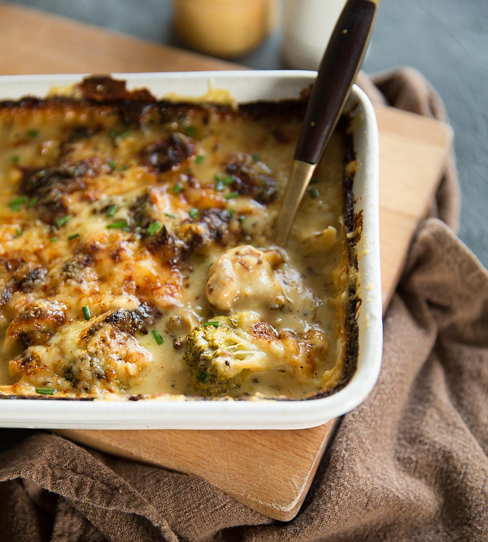 Cauliflower and Broccoli Cheese
