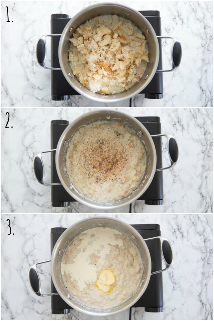 How to make bread sauce - 3 step by step photos