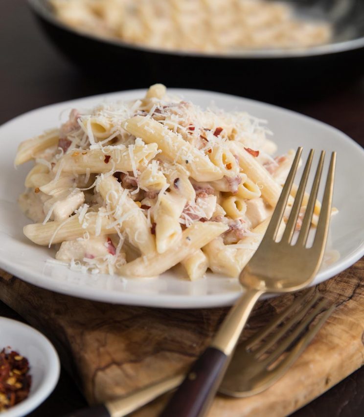 Leftover Roast Chicken And Bacon Pasta Don t Go Bacon My Heart leftover-roast-chicken-and-bacon-pasta-don-t-go-bacon-my-heart