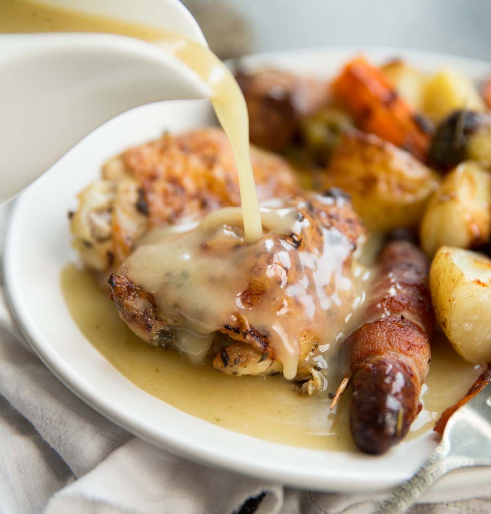 One Pan Roast Dinner with Gravy Don't Go Bacon My Heart