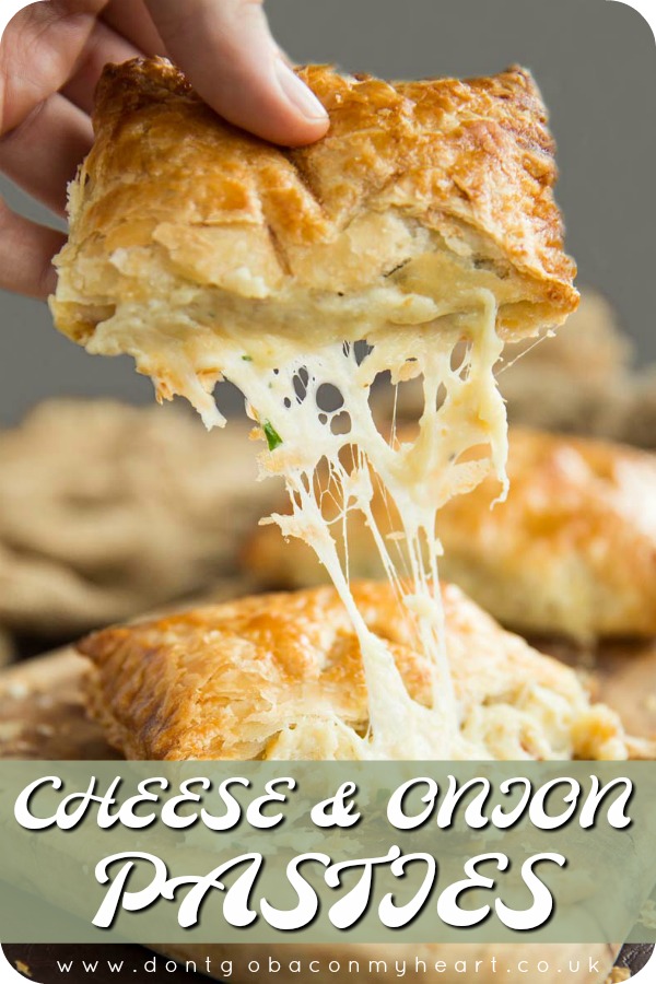 Is there a more delicious combo than cheese, onion and potato? Absolutely not when it's pouring out of puff pastry that's for sure! #cheese #onion #potato #pasties | www.dontgobaconmyheart.co.uk