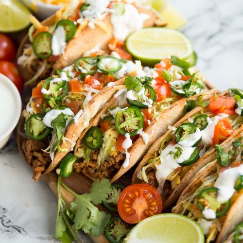 Ground Beef Tacos (PLUS Homemade Baked Taco Shells)