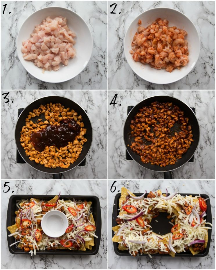How to make BBQ Chicken Nachos - Step by step photos (6 steps)