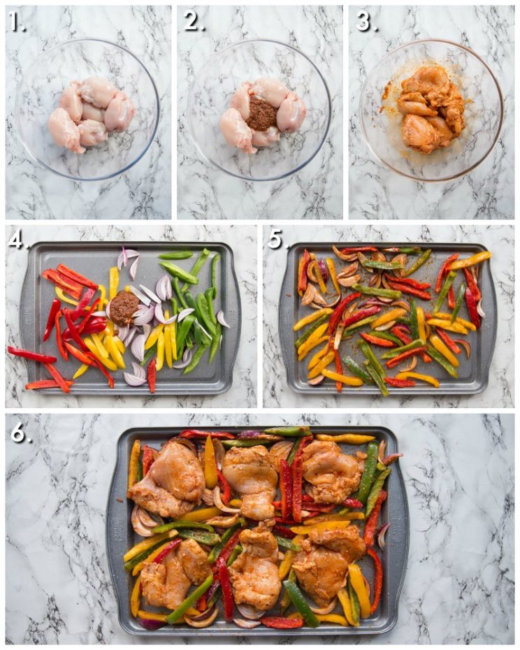 How to Make Sheet Pan Chicken Fajitas - 6 step by step photos