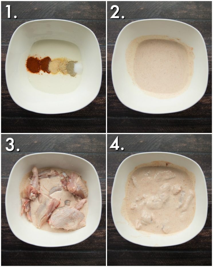 How to marinate chicken in buttermilk - 4 step by step photos