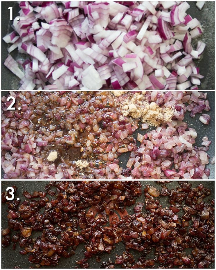 How to caramelize onions - 3 step by step photos