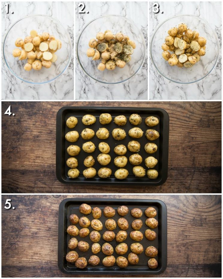 how to roast baby potatoes - 5 step by step photos