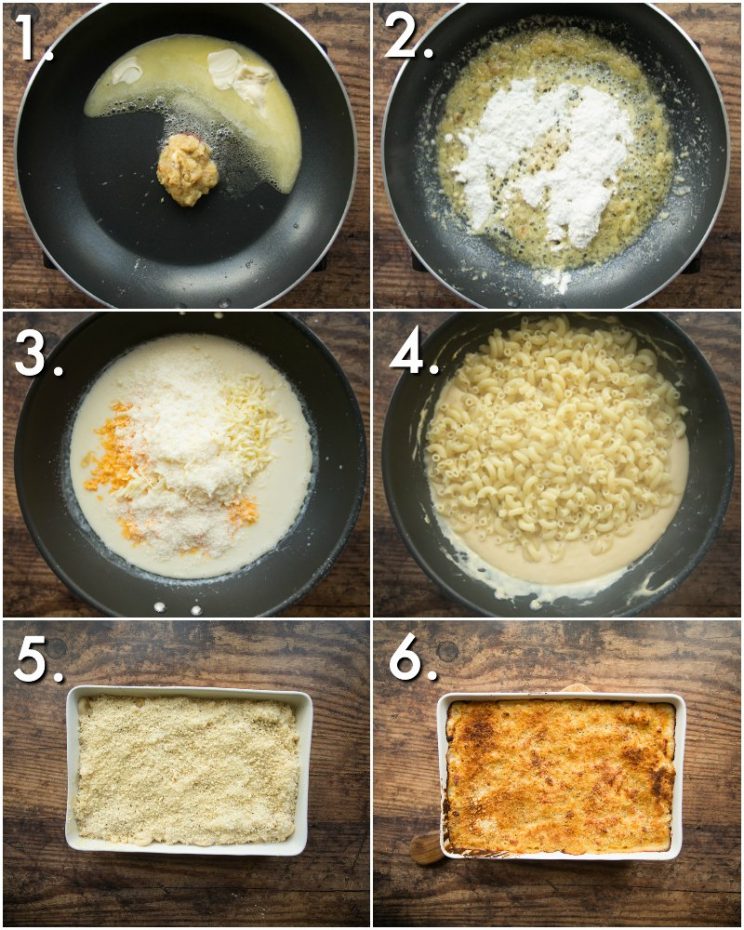 How to make Baked Mac and Cheese with Roasted Garlic - 6 step by step photos