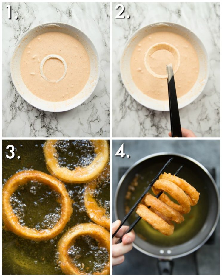 How to make Beer Battered Onion Rings part 1 - 4 step by step photos