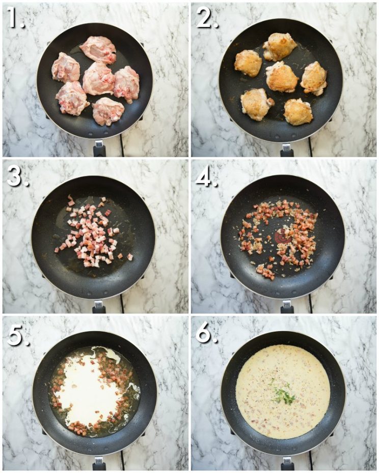 How to make creamy honey mustard chicken thighs - 6 step by step photos