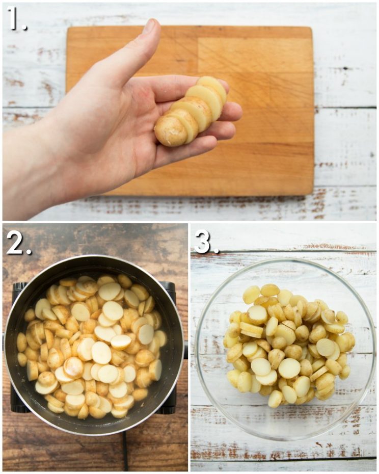 How to boil potatoes for potato salad - 3 step by step photos